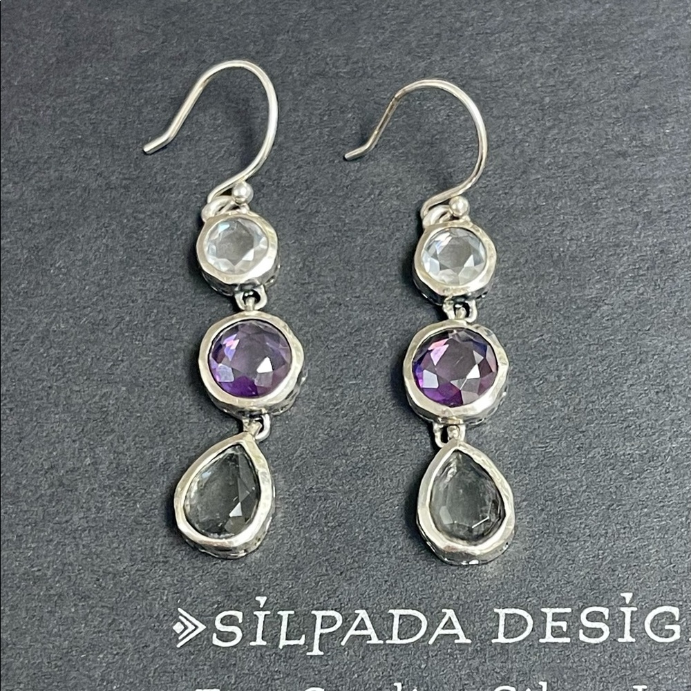 Silpada SterlingSilver Plum Pretty Earrings